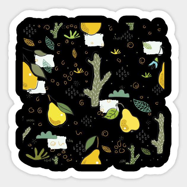 Pear Sticker by Kristina Stellar Scandinavian Land